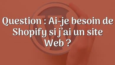 Question : Ai-je besoin de Shopify si j’ai un site Web ?